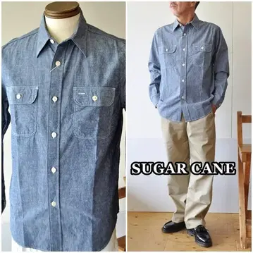 sugarcane 슈가케인 샴브레이 워크 셔츠 27850 M