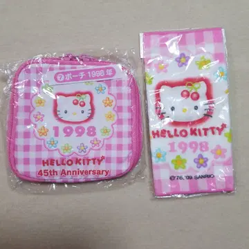 산리오 키티 1998년 시리즈 파우치 & 미니 타월