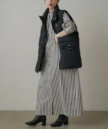 Lounge dress 셔츠 원피스 긴팔 스트라이프 넉넉한 핏