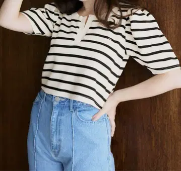 Herlipto Saint-Louis Striped Top White