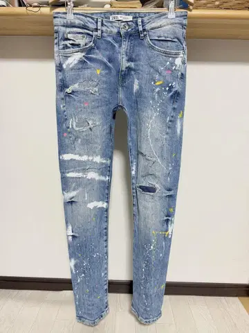 봄/여름 컬러 페인트 ZARA MAN 데미지 데님