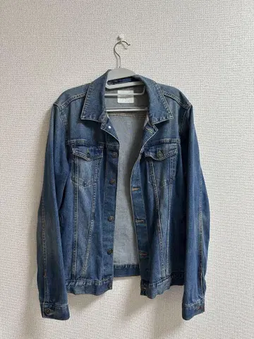 데님 블루 G 점퍼 앞면 포켓 부착