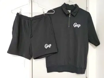 GAP 맨투맨 반팔 숏팬츠 셋업 블랙