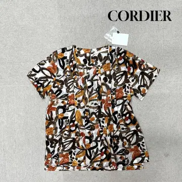 새상품 CORDIER 튜닉 반팔 L 사이즈 여성용 올 패턴