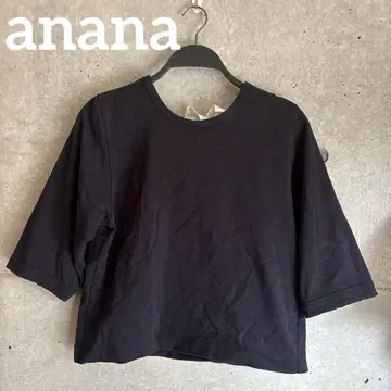 anana 아나나 백 반지 리본 네이비 반팔 티셔츠 일본제
