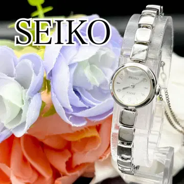 작동 손목시계 SEIKO 세이코 여성용 실버 새상품 배터리 I57