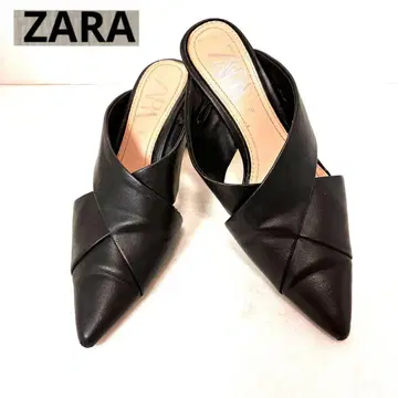 ZARA 자라 블랙 뮬 23cm