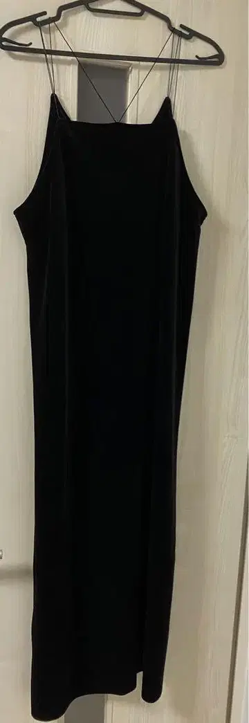 앞뒤 2WAY 벨로아 캐미 원피스 블랙