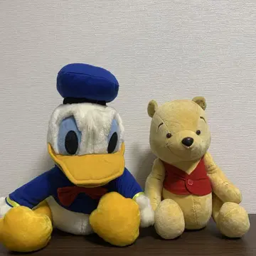 도널드 푸우 인형 2개 세트