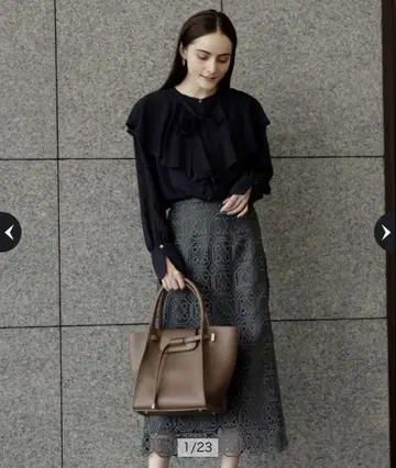 CADUNE 스퀘어 레이스 스커트