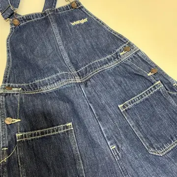 Wrangler 데님 오버올 와이드 레그