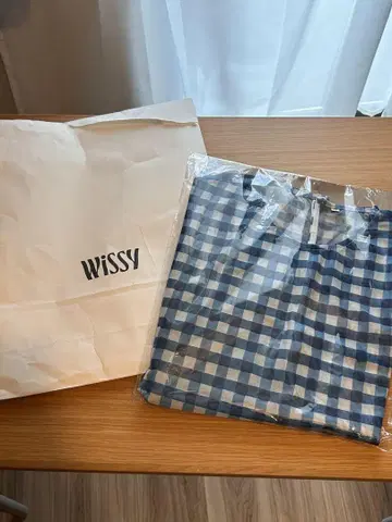 wissy 깅엄 체크 시어 톱