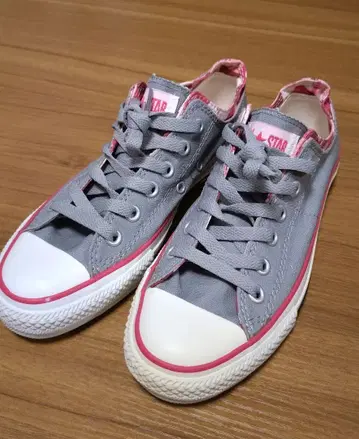 컨버스 올스타 신품 그레이 핑크 24cm 로우컷