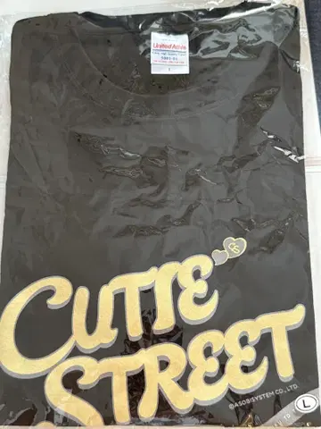 CUTIE STREET 로고 티셔츠 블랙 L 새 제품 미개봉