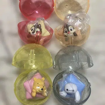 디즈니 별 모양 마스코트 참 장식 4종 세트 완제품