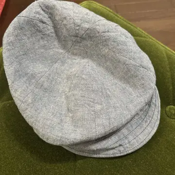 파란 코튼 헌팅 캡