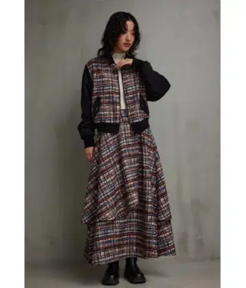 AZUL BY MOUSSY 레이어드 디자인 플레어 스커트 세트