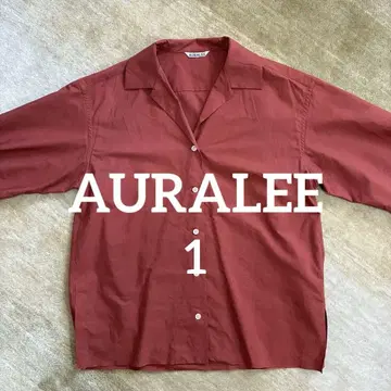 AURALEE 오라리 오픈 칼라 셔츠 1 빨간 갈색