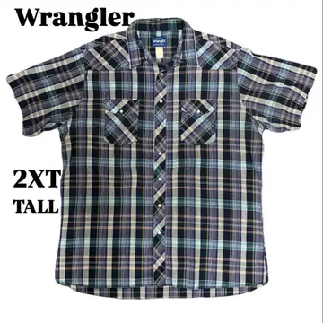 Wrangler 2XT TALL 반팔 웨스턴 셔츠