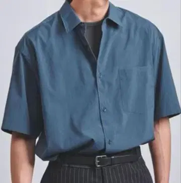 유나이티드 애로우즈 반팔 셔츠 로열 블루