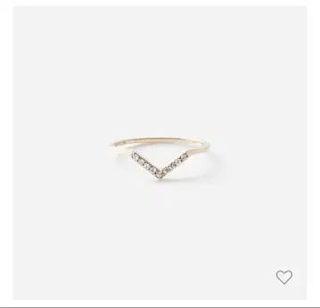 ALLNIQUE 레이어드 'V' 반지 K10YG Diamond