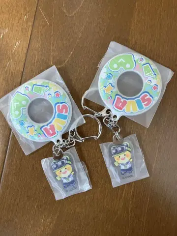 컬러풀 피치 시바 부력 키링 2개 세트