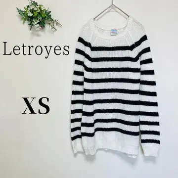 Letroyes 루트로와 (XS)  니트 스웨터 보더 긴팔