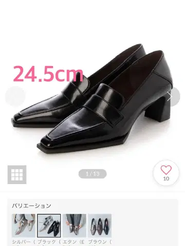 EVOL 6cm 힐 스퀘어 로퍼
