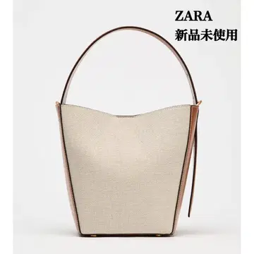 완판템 ZARA 캔버스 버킷 백 택 포함 새상품