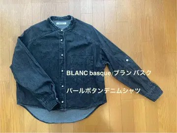 BLANC basque/블랑 바스크 펄 버튼 데님 셔츠