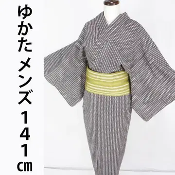 미착용에 가까운! 남성용*에도 코몬**남성용*유카타*141cm*화장 66