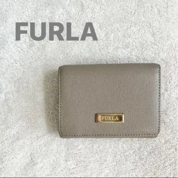 FURLA 삼각 접이식 지갑 지갑 풀라 그레이