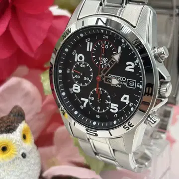 작동품 SEIKO 세이코 크로노그래프 미품 남성용 손목시계 박스 포함