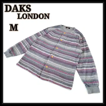 DAKS LONDON 닥스 런던 가디건 긴팔 그레이 퍼플