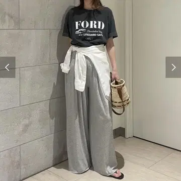 SLOBE IENA 편안한 저지 소재의 이지 팬츠