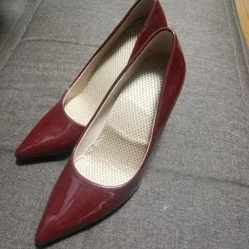 버건디 하이힐 37