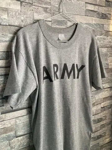 90년대 ARMY 티셔츠 밀리터리 그레이 반팔 미국