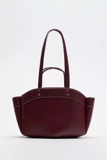 ZARA 쇼핑백 숄더백 버건디 레드