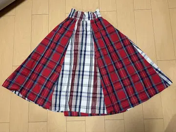라트카레/체크 무늬 롱 스커트