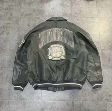 90년대 PHAT FARM 가죽 봄버 재킷