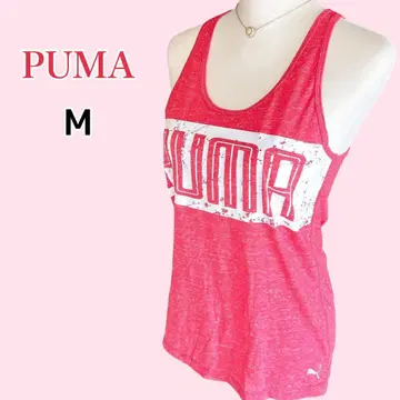 PUMA 여성용 탱크톱 데카 로고 핑크 스포츠 M