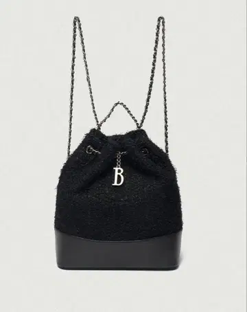 The barnnet 트위드 체인 백 블랙