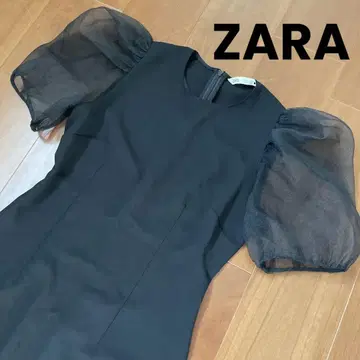 ZARA 자라 블랙 쉬폰 소매 타이트 드레스 원피스