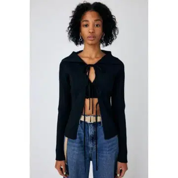 MOUSSY 마우지 FRONT TIE KNIT 가디건