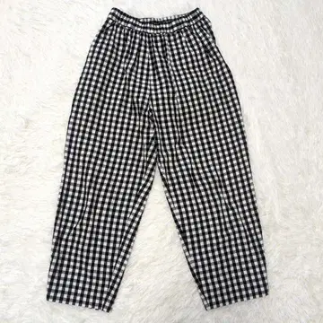 오로네 24SS 벌룬 롱 팬츠 롱 팬츠 깅엄 체크
