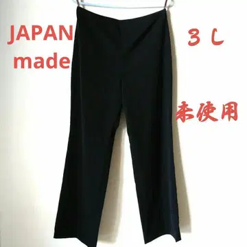 미사용 3L 허리 밴딩 스트레치 팬츠 JAPAN made 블랙