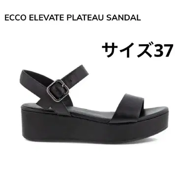 ECCO ELEVATE PLATEAU 샌들 블랙 사이즈 37
