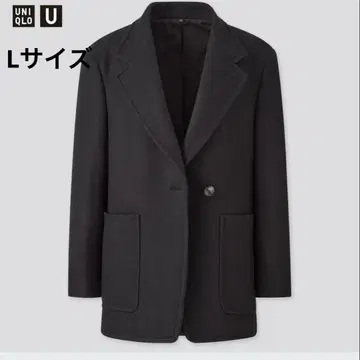 유니클로 U 울 블렌드 자켓 블랙 L 사이즈