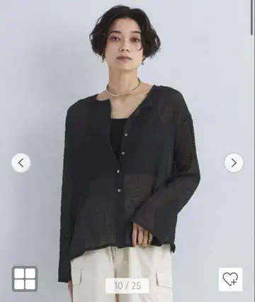 시어 뽀글이 크루넥 가디건 / 그린 라벨 릴랙싱