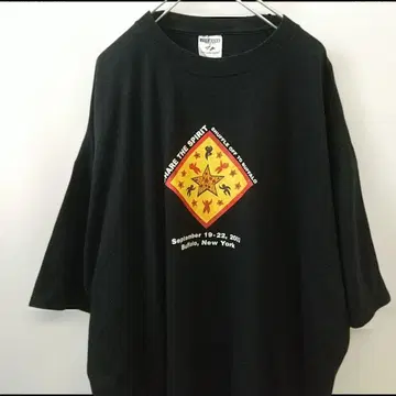 JERZEES 로고 빅 사이즈 T셔츠 블랙 2XL 구제 의류